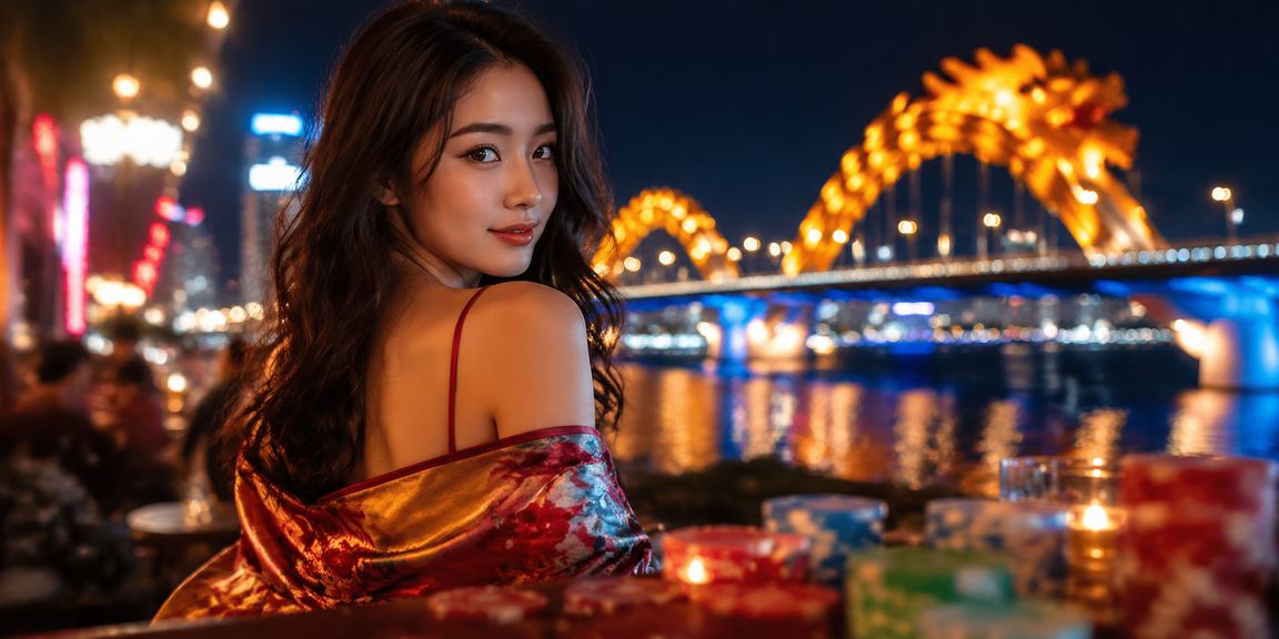 Hình ảnh biển Đà Nẵng và xổ số - trải nghiệm trò chơi đổi thưởng trong ngôn ngữ tiếng Việt